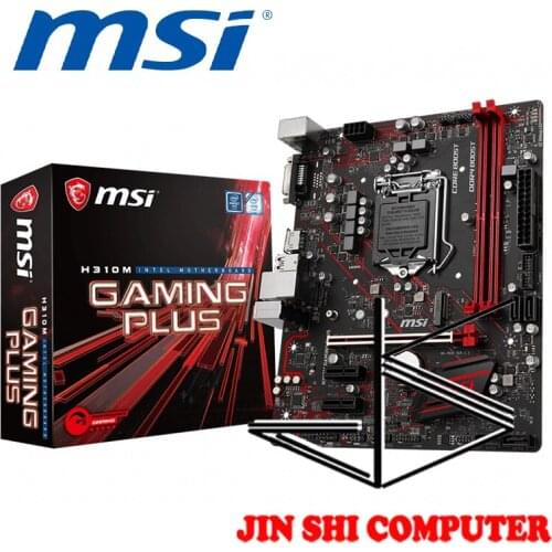 NEW MSI MOTHERBOARD H310M GAMING PLUS Supports 8th Gen Intel® Core™ Socket LGA 1151 Supports DDR4 Memory up to 2666 MHz M.2 Slot