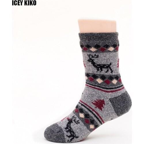 2020 Autumn Winter New Plus Thick Wool And Rabbit Hair Kids Socks Christmas Gift Socks Toddler Boys Keep Warm Socks