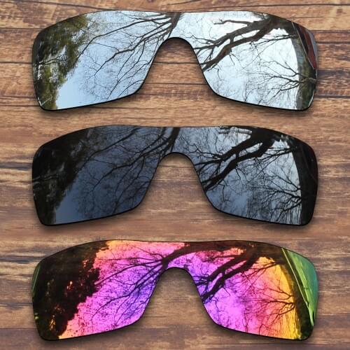 ToughAsNails 3 Pieces Black.Silver.Midnight Sun Polarized Replacement Lenses for Oakley Batwolf OO9101 Sunglasses