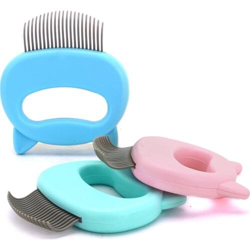 Pet Massage Brush Shell Shaped Handle Pet Grooming Massage Tool To Remove Loose Hairs for Cats ABS Material Hair Removal Comb