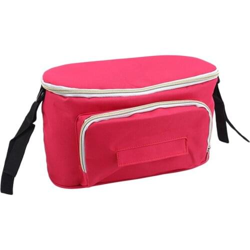 Solid Color Stroller Bags Organizer Large Capacity Mom Travel Hanging Bag Carriage Pram Cart Bag Stroller Accessories