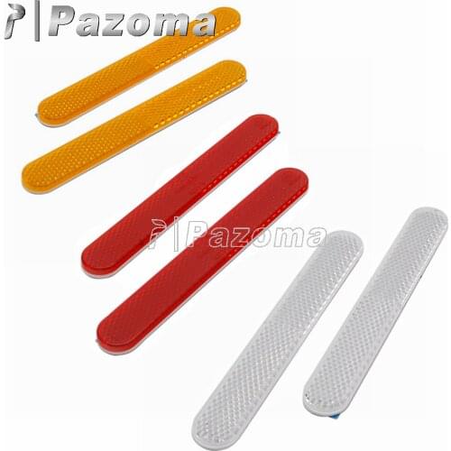 Motorcycle Reflective Warning Plate Stickers Front Fork Leg Reflectors For ATV Dirt Bikes Car Trailers Bikes YAHAMA HONDA Herly