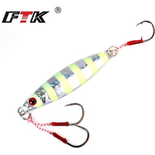 20/30/40/50g Luminous Slow Jigging Sardine Metal Hard Fishing Lure 57-78mm Micro Jig Sea Boat Fishing Bait With Assist Hook