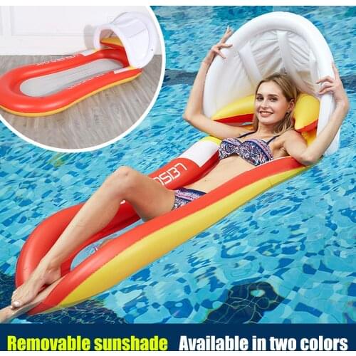Water Hammock Recliner Swimming Pool Inflatable Mat Floating Bed Summer Air Mat Cushion Water Sports Sleeping Lounger Chair New
