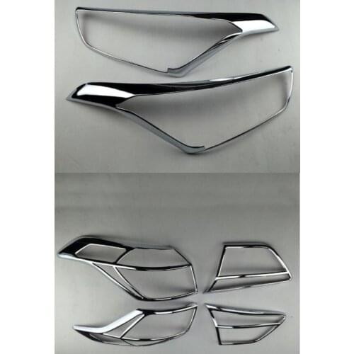 Taillight Front Head Light Lamp Cover Trims Headlight Headlamp Frame Protector For Hyundai Creta IX25 2014-2017
