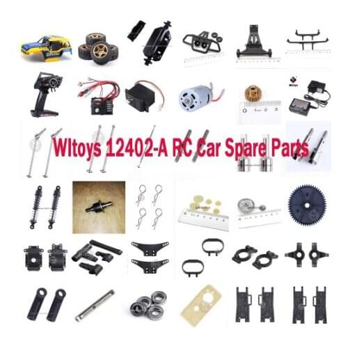 WLtoys 12402-A 12402a RC car spare parts shell tires servo motor gear remote controller receiver drive shaft Swing arm etc