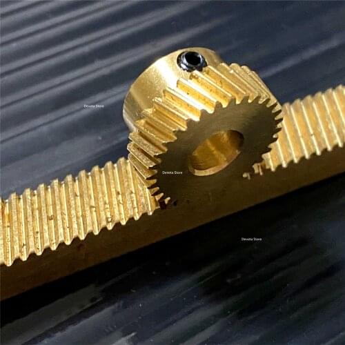 0.5M 20/22/24/25/26/28/30 Teeth Helical Gear Copper Rack Set Guide Rail Precision Gear Milling
