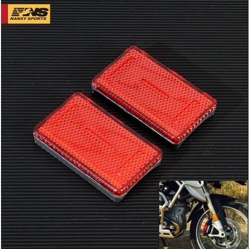 1Pair Motorcycle ABS Plastic Front Fork Leg Reflective Reflector For BMW K1200RS K1200GT Model Motor Red Yellow Amber 3Colors
