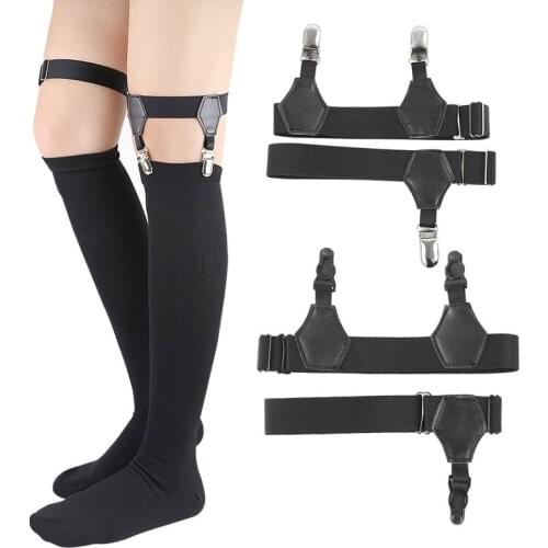 1PC Adjustable Women Men Sock Single Duck-Mouth Garter Suspenders Braces Clip Belt Hold Up