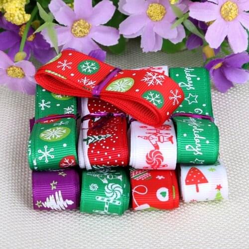 6 Yards Random Color Grosgrain Ribbon Making Hair Bows Wedding Decorative Gift Box Wrapping DIY Crafts