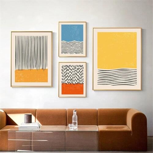 Abstract Geometric Art Black Line Poster Graphic Shapes Art Print Canvas Painting Modern Wall Art Picture Living Room Home Decor