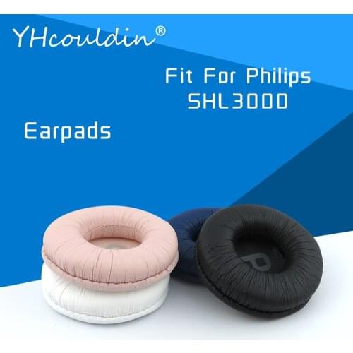 Earpads For Philips SHL3000 Headphone Accessaries Replacement Ear Cushions Wrinkled Leather Material