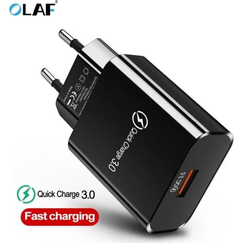 Quick Charge 3.0 Fast Mobile Phone Charger EU Plug QC3.0 Fast Charging Wall USB Charger Adapter for iPhone Samsung Xiaomi Huawei
