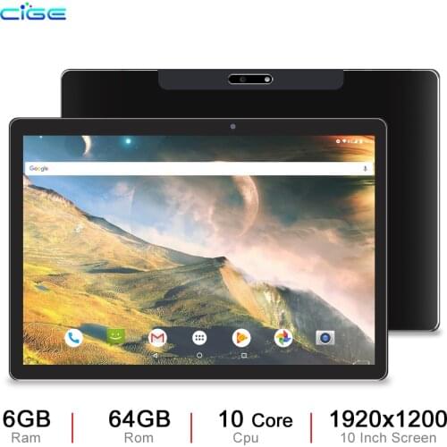 CIGE N9 10 inch Tablet PC Android 8.0 6GB RAM 64GB ROM 10 Core 1920x1200 FHD IPS Dual SIM Camera 5G Wifi 4G Lte Phone Call