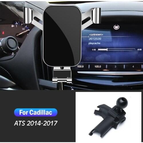 Car Mobile Phone Holder Air Vent Mounts GPS Stand Gravity Navigation Bracket For Cadillac ATS 2014 2015 2016 2017 Accessories