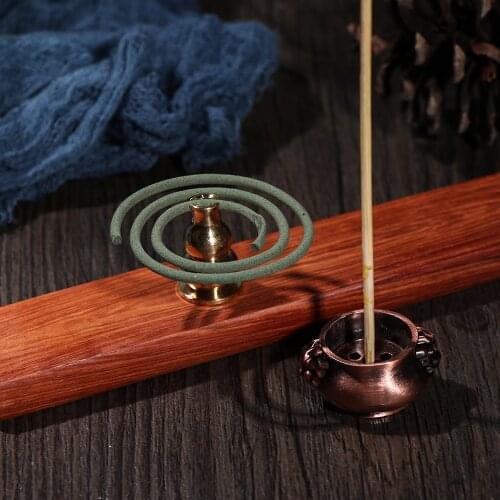 14 Types Incense Holder Copper Joss-stick inserted Censer Mini Cafe Ornament Buddhism Gadgets Ash Catcher Home Decor