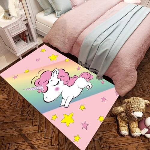 Dream Unicorn Pattern Carpets For Living Room Bedroom Area Rugs Child Room Play Rug Kids Tent Cartoon Floor 3D Mat Printing Game