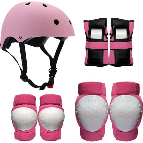 7Pcs/Set Kid Child Roller Skating Bike Helmet Knee Wrist Guard Elbow Pad Kit For Teenagers Roller Skating/Skateboarding/cycling