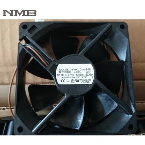 For NMB 9025 90mm 3610KL-04W-B10 12V DC 0.08A 2wire axial silent case Cooling Fan