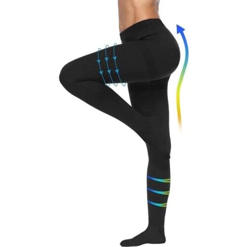 Women Compression Pantyhose Stockings 23- 32 mmHg for Varicose Veins Relieve Legs Edema Swellen Firm Support Hose Closed Toe