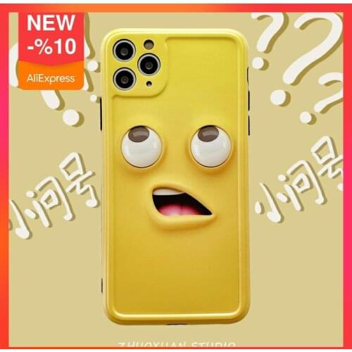 Fun Soft Case Suitable For Iphone11pro Max X Xs Xr Phone7p Women 8plus Silicon Yellow Case Cool Creative New Arrival