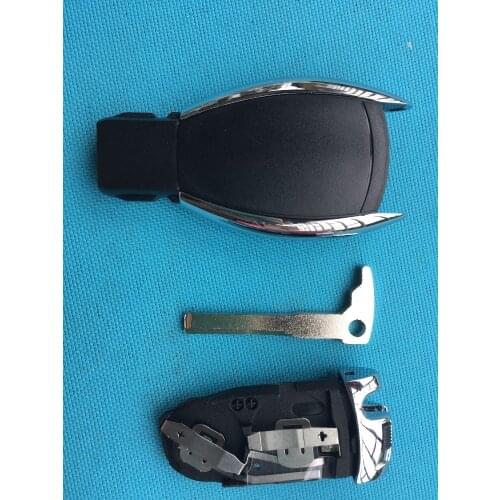 1Pcs Of New Replacement Key Case For Benz 3 Buttons Car Remote Fob Shell Blank With Battery Clip With Blade Uncut Auto Parts
