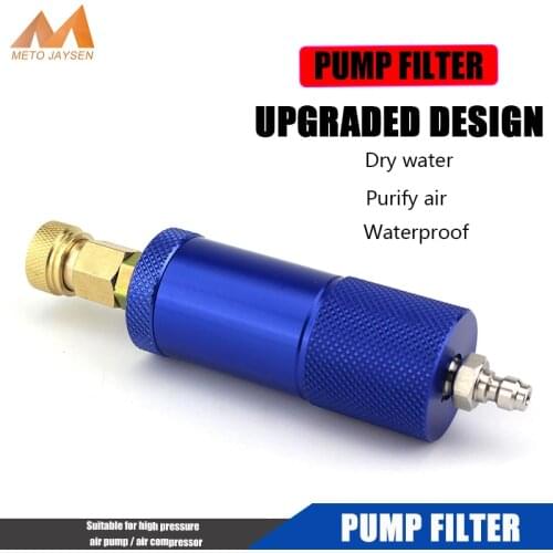 PCP Paintball Hand Pump 300bar 4500psi M10x1 Thread Water-Oil Separator Free Filter with Quick Couplers 50cm Pressure