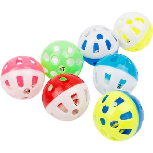1 Pcs Pet Toy Cat Hollow Bell Ball Parrot Toy Bird Hollow Bell Ball For Parakeet Cockatiel Chew Fun Cage Random Colors 2019 New