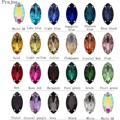 Sew On Rhinestone Horse Eye Flat Back Sew Rhinestones Crystal Rhinestones For Dress Clothes DIY Craft Sewing Supplies Accessory