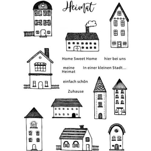 German Words Transparent Clear Stamps for DIY Scrapbooking/Card Making/Kids Christmas Fun Decoration Supplies ST0468