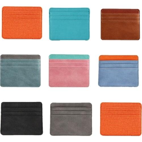 Slim Card Bag Men Thin Business Card Holder Wallet Unisex Bank Credit Card Id Cards Coin Pouch Case Bag Wallet Organizer Women