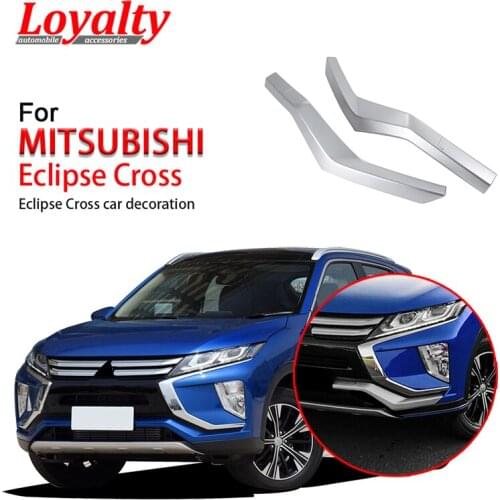 Loyalty For MITSUBISHI Eclipse Cross 2018 2019 Front Bumper Protector Guard Cover Trim ABS Matter Silver Car Accessories