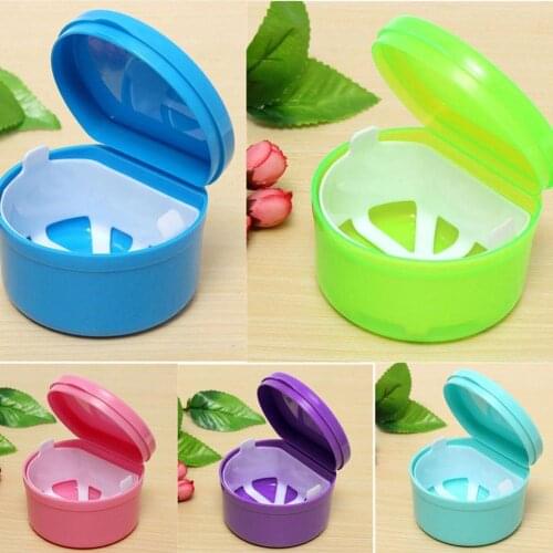 1 Pc Dental Orthodontic Retainer Denture Storage Box Mouthguard Container Case Useful Portable Durable Candy Color Double