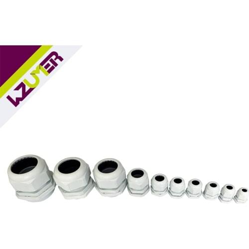 10pcs IP68 Cable Gland Nylon Plastic Connector Wire Cable UL Gray Black M8 M10 M12 M16 M18 M20