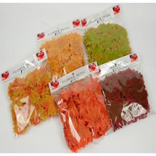 100pcs Artificial Maple Leaves home wall sticker wedding decoration DIY scrapbooking Autumn Fall background decorative leaves