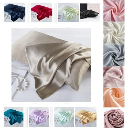 15 colors 100% Natural Mulberry Silk Pillowcase Zipper Pillowcases Real Silk Pillow Case Cover Satin For Home Hotel Bedding