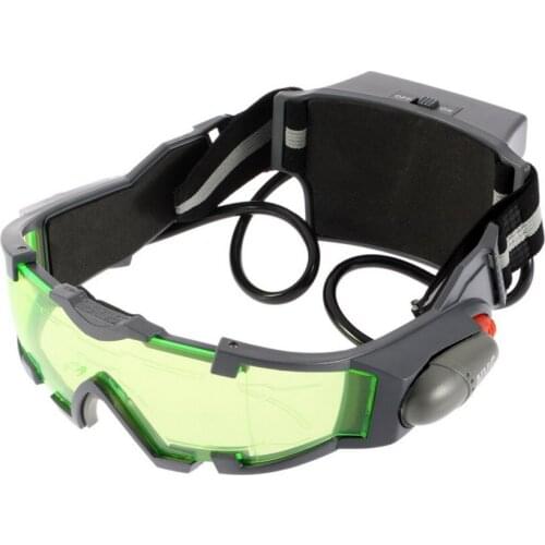 1Pc Glasses Eyeshield Green Lens Adjustable Elastic Band Night Vision Goggles Reading Glasses