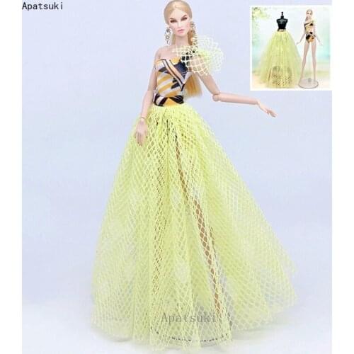 2pcs/set Yellow Bikini Underwear For Barbie Doll Clothes Swimwear Monokini Swimsuit & Long Skirt Dress 1/6 Dolls Accessories Toy