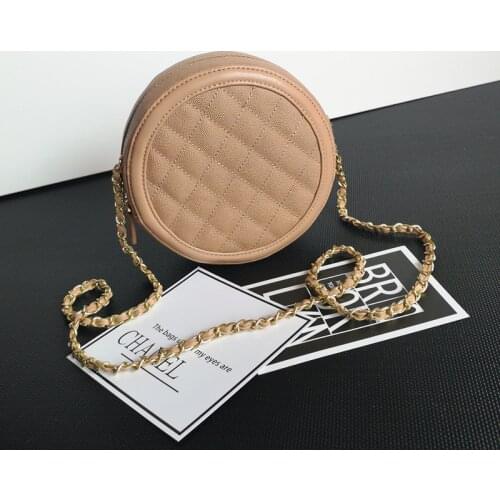 OUSSON 2021 New Design Fashion Small Round Bag Exquisite Female Leather Crossbody Bag For Woman