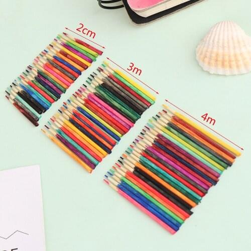 25Pcs/set 1:12 Dollhouse Miniature Colorful Pencil Brush Model Doll House Decor Mini Color Pencil Model Accessorie 2/3/4cm