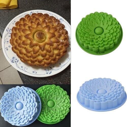 3D Beautiful Lotus Chrysanthemum Flower Silicone Soap Moulds For Fondant Cake Decorating Tools DIY Baking Chocolate Soap Mold
