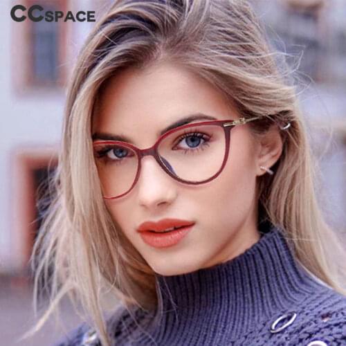48325 Cat Eye Diamond Luxury Anti Blue Light Optical Glasses Frames Women TR90 Fashion Computer Eyeglasses