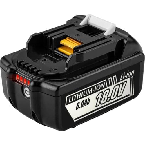 2 Packs 6.0Ah-18Ah BL1860B Rechargeable Battery for Makita BL1815 BL1820 BL1830 BL1840 BL1850 18V Lithium Replacement Battery