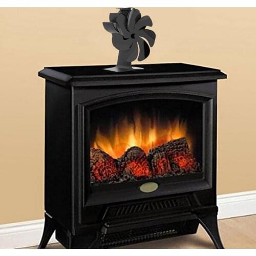 7 Blade Fireplace Fan Heat Powered Stove Fan Log Wood Burner Eco Friendly Quiet Fan Winter Home Efficient Heat Distribution