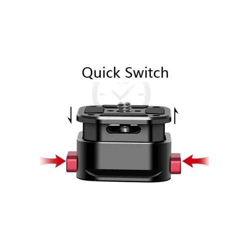 Quick Release Plate Clamp Quick Instal System DSLR Gopro Action Camera Shoulder Strap Belt Clamp tripod ballhead Arca-Swiss RRS