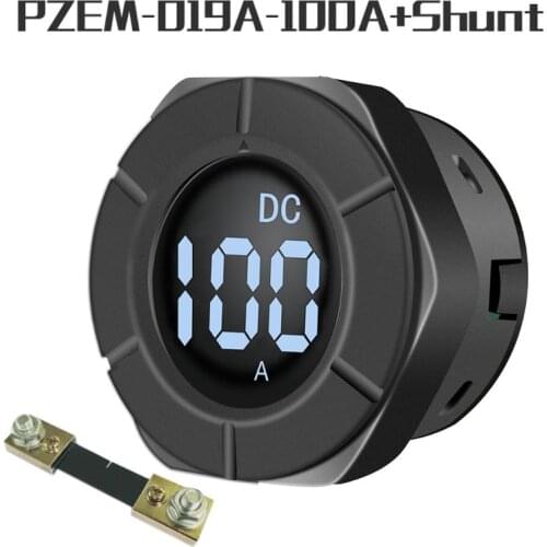 DC Round LCD Digital Ammeter Amp Panel Meter Current Gauge Meter 0-10A-100A