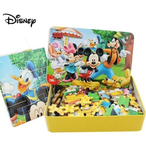 Disney 200 Piece Iron Box Wooden Puzzle Avengers Puzzle Super Pandora Princess Cartoon Fashion Puzzle