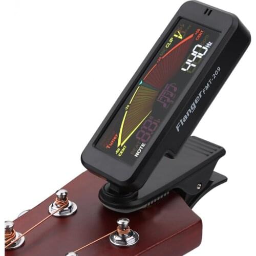 Dragonpad Flanger FMT-209 Guitar Tuner Digital Clip-on Guitar Tuner with Clip Mount for Chromatic Guitar Bass Ukulele Violin