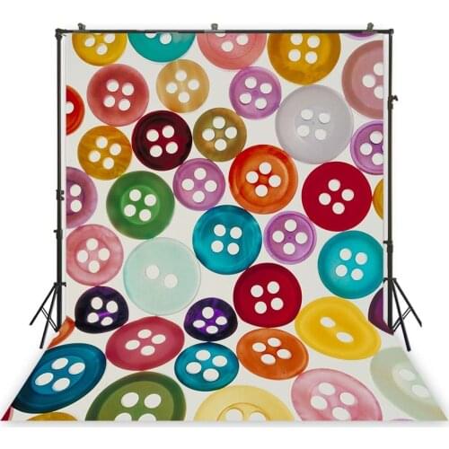 HUAYI Photography Backdrop Watercolor Buttons pattern Photo Background Studio Portraits Child Photobooth Backdorps Props XT-1459