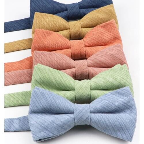 Fashion New Candy Color Bow Tie 100% Cotton Soft Material Adjustable Butterfly For Family Men Kid Party Dinner Wedding Cute Gift